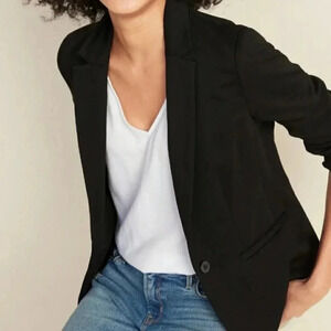 H&M Black Single  Button Long Blazer